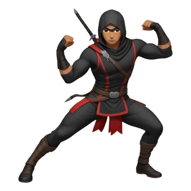 assassin male pose sticker