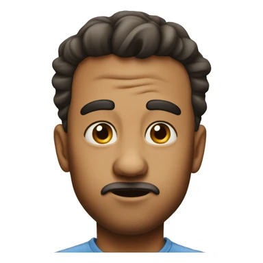 a suprised man with his nosetrils big sticker