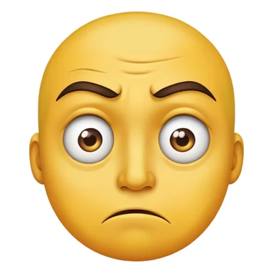 Side eye emoji with disgusted face sticker