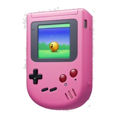 Iridescent Gameboy playing Kirby sticker