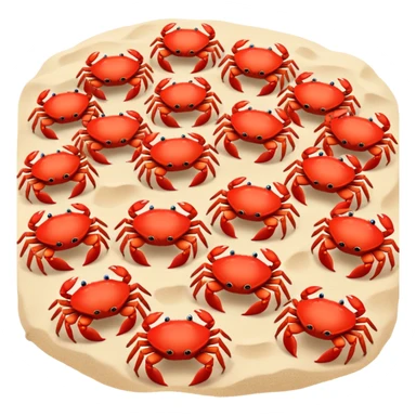 An army of small crabs sticker