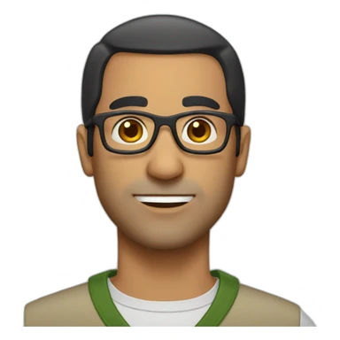 Balding-black-haired-middle-eastern-man-with-glasses sticker