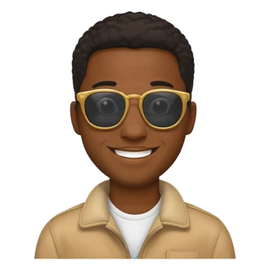 Sunglasses, black guy sticker