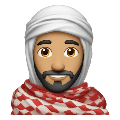 Arabian Man with red keffiyeh sticker