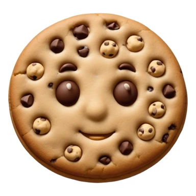 {
    "type": "object",
    "look": "chocolate chip cookie man, round chips, baked surface, front view",
    "description": "a cookie man made of chocolate chip dough, with visible chips and soft edges"
  } sticker