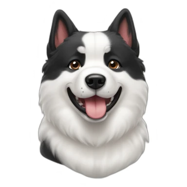 samoyed and BLACK-french buldog sticker