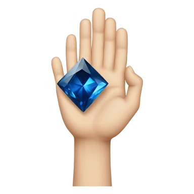 dark blue diamond in hand sticker