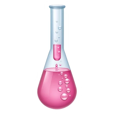 pink liquid in test tube simple bubbling sticker