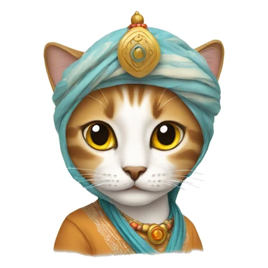 Cat wearing gulf traditional clothing  sticker