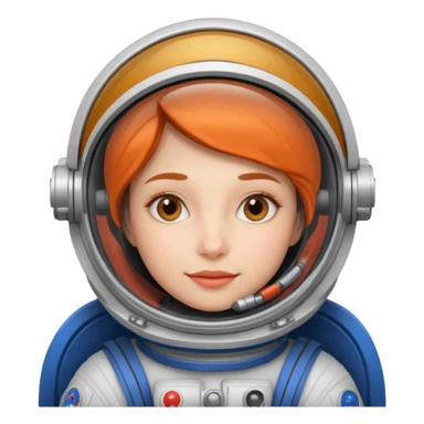 cosmonaut woman sticker