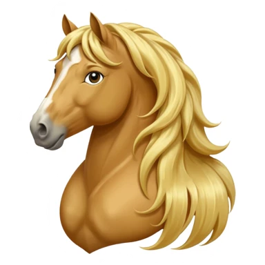 horse with long blonde hair sticker