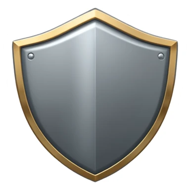 Steel gray shield with bicep flex icon sticker