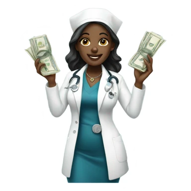 Rich black nurses with money sticker