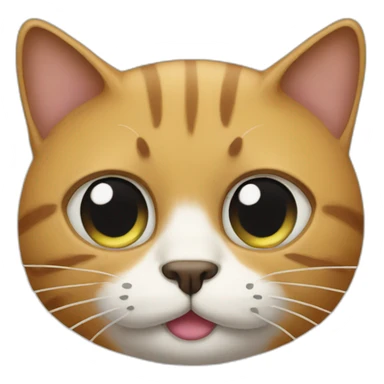 Cat with a fake mustache sticker