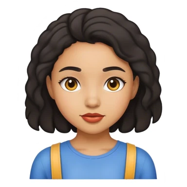Mixed race girl sticker