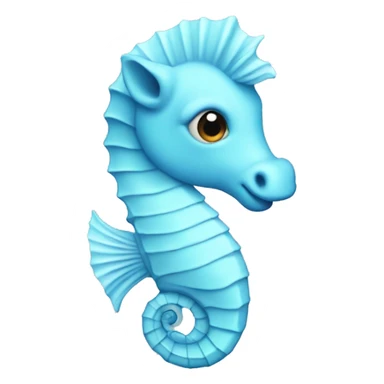 pastel blue seahorse sticker