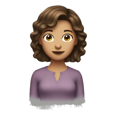 Girl with brunet hair sticker