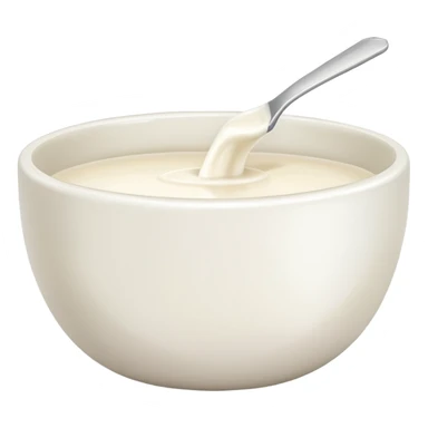white bowl of milk, minimal, simple, clear sticker