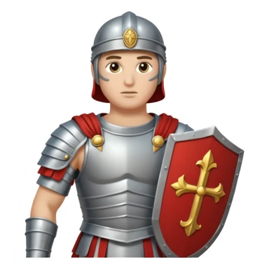 roman soldier fullbody with silver armos and without weapons sticker