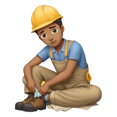 labour worker passed out sticker