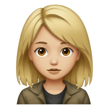 grunge girl with dirty blonde hair sticker