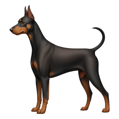 dog doberman full body sticker