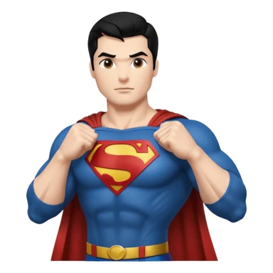 black haired superman sticker
