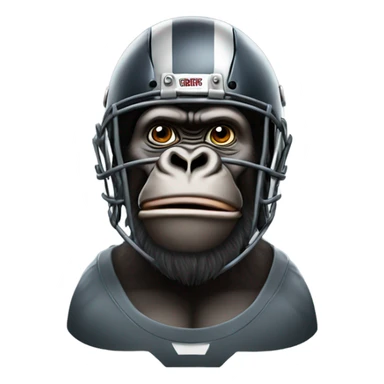 Gorilla wearing a football helmet sticker