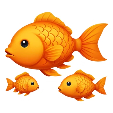 All Orange Puff Fish Puffed sticker