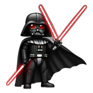 Dark Vador with a red laser saber sticker