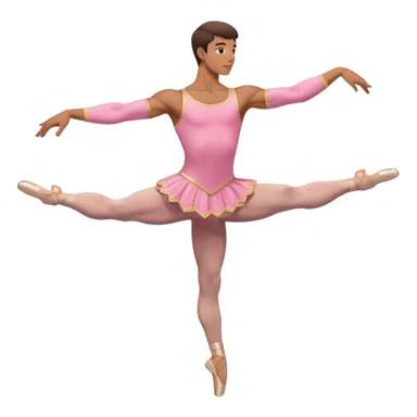 muscular male ballet dancer in a pink costume sticker