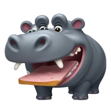extremely hungry hungry hippo  sticker