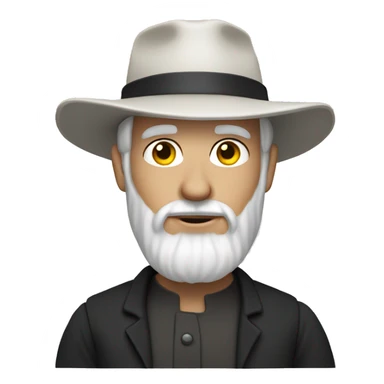 white skin amish man sticker
