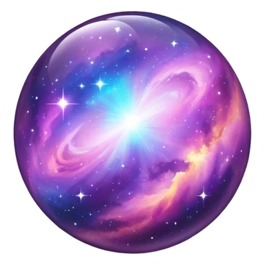 Sparkly Nebula galaxy orb sticker