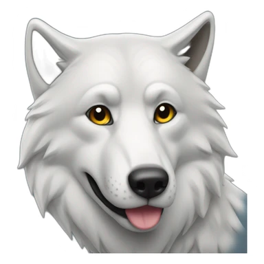 Un loup avec une photo de moi sticker