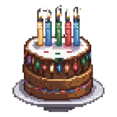 birthday cake with candles sticker