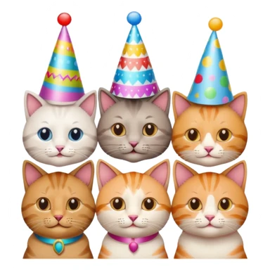twelve cats at a birthday party sticker