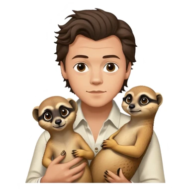 Harry Styles holding a meerkat  sticker