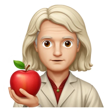 isaac newton with apple' sticker