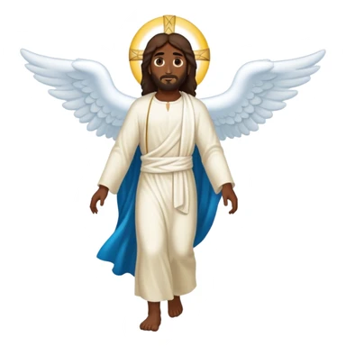 Dark skin christ Jesus walking in the heaven's  sticker