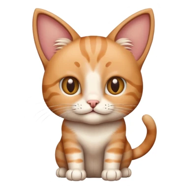Un chat qui dit bonjour avec les oreilles tombante et une toute petite queu  sticker