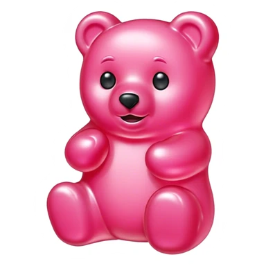 A pink gummy bear sticker