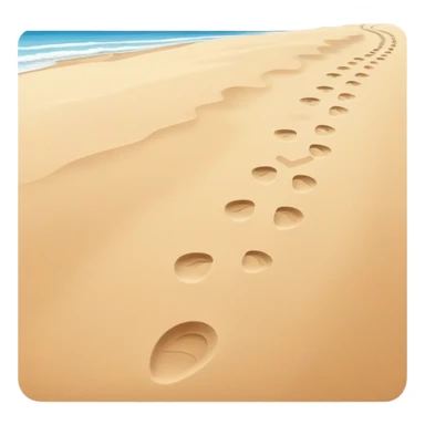**Baby footsteps lead ahead of larger ones**, as if guiding the adult forward.  sticker