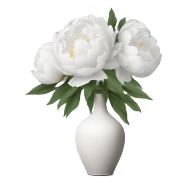 Realistic-light-grey-modern-vase-with-white-peonies sticker