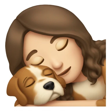 Ba sleeping brown haired white girl with a dog  sticker