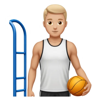 white sportsman in the playground sticker