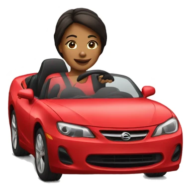 Woman driving red car  sticker
