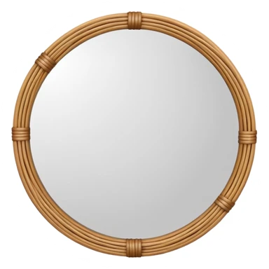 Rattan mirror boho sticker