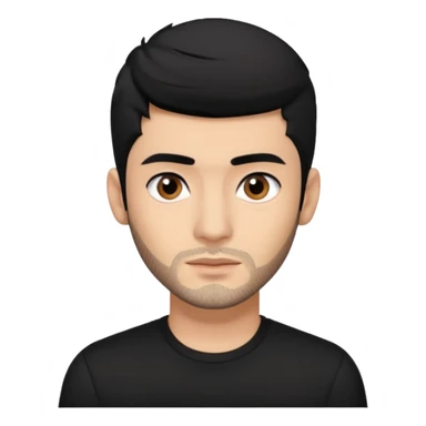 Zayn Malik with black hair and shirt sticker