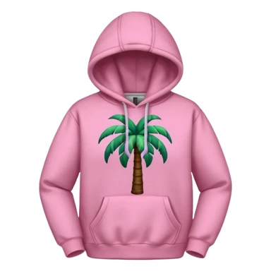 Pink palm puff hoodie  sticker
